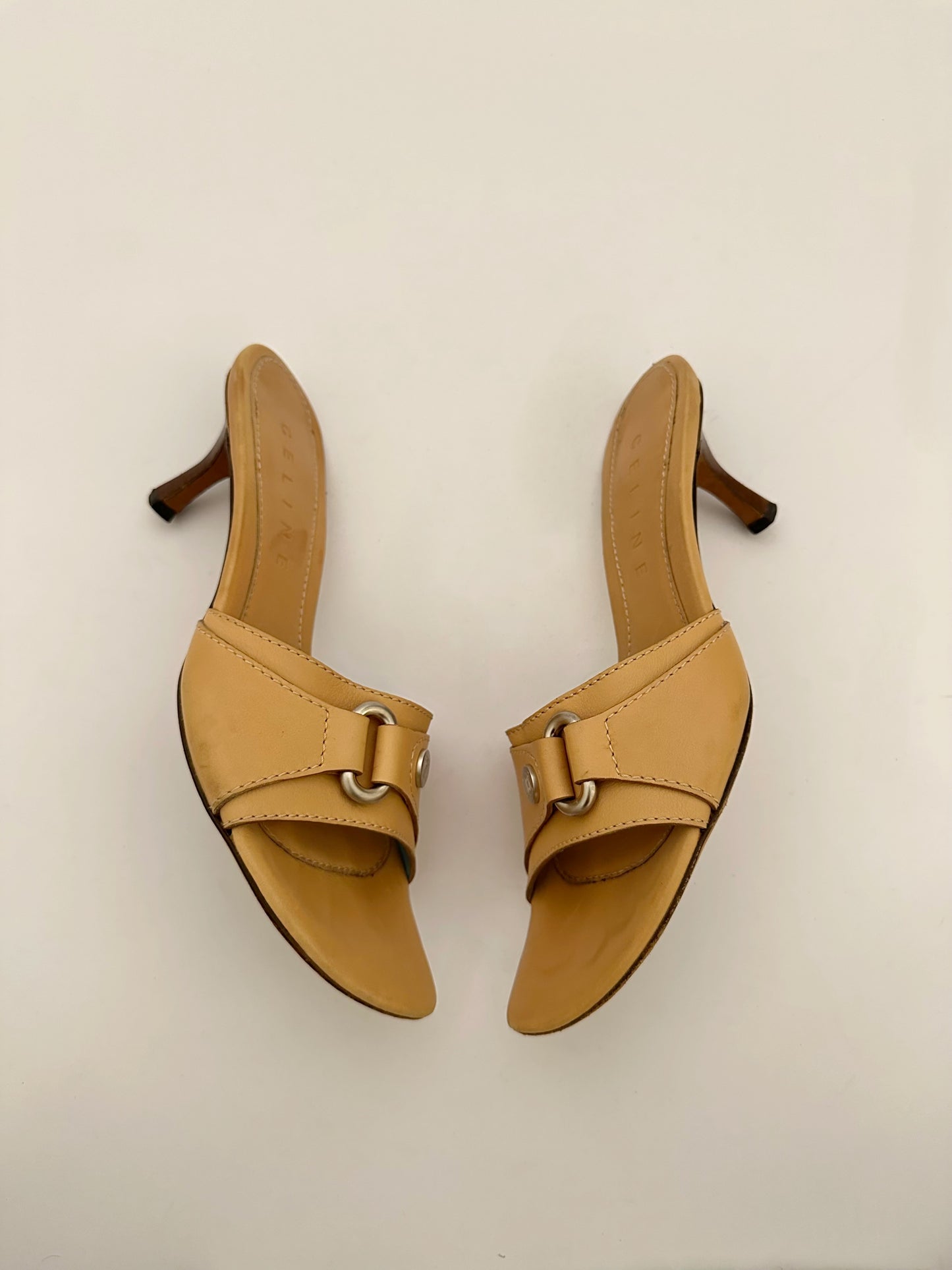 Celine Leather Mules (38)