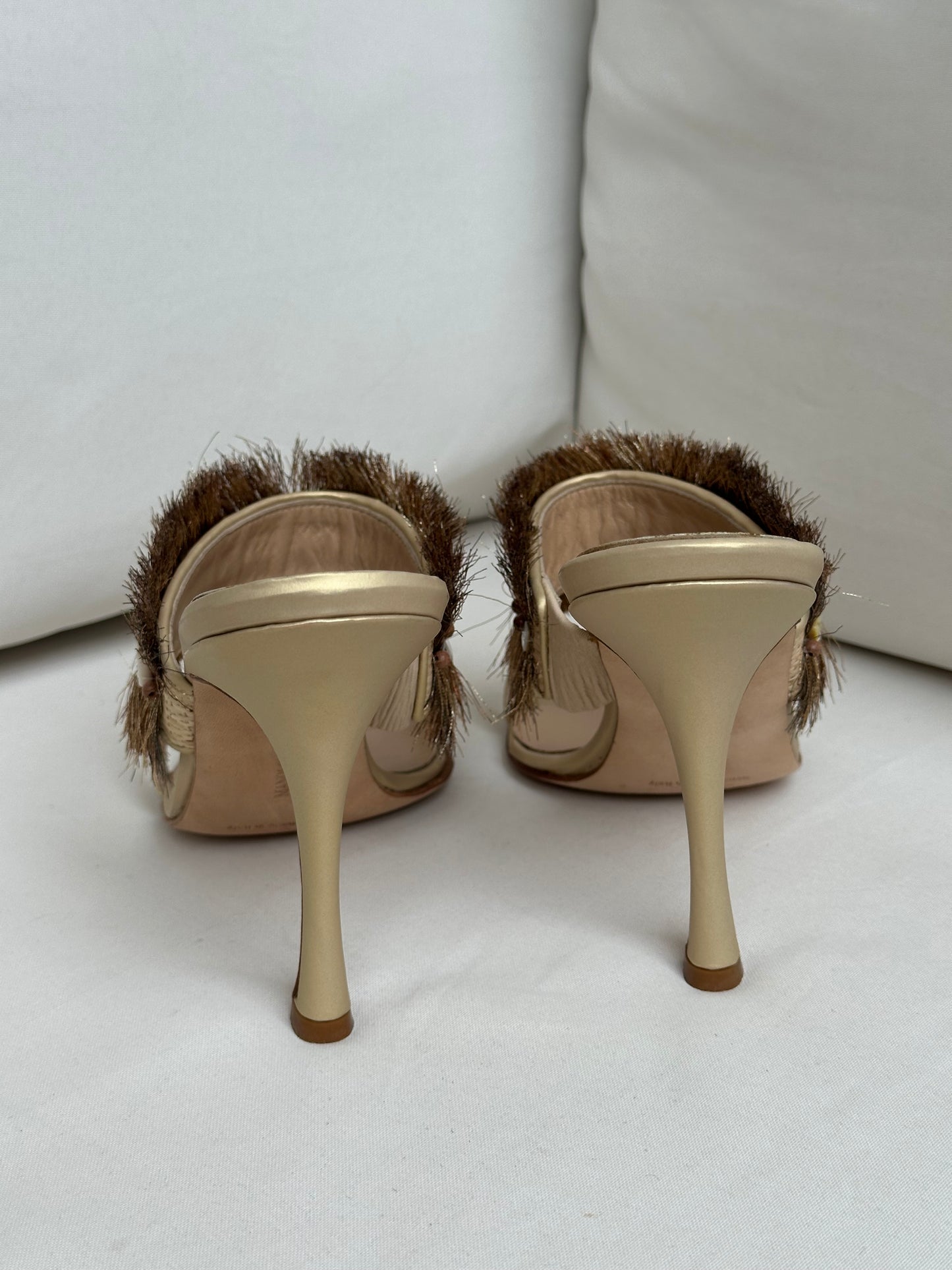 Manolo Blahnik Fringe Heels (38)