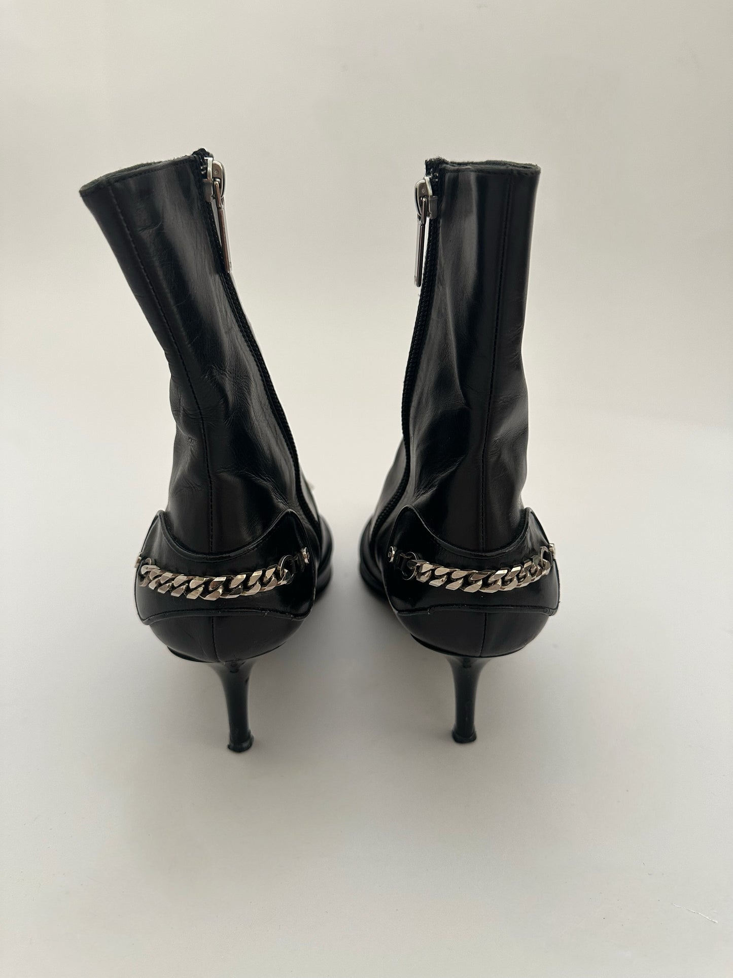 Dior Dice Gambler Leather Ankle Boots (39)