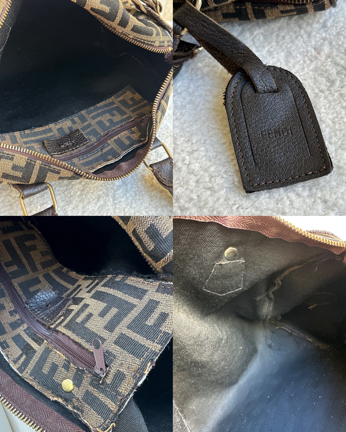 Fendi Monogram Vintage 1960s Duffle Bag