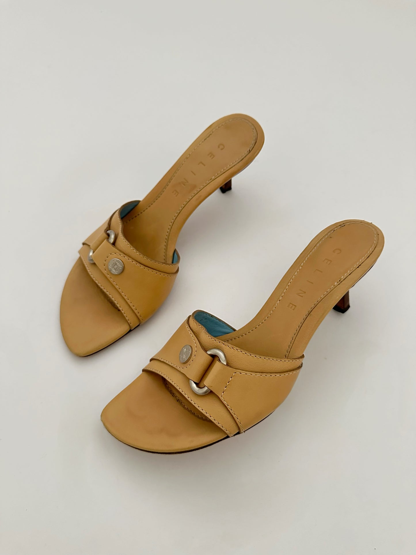 Celine Leather Mules (38)