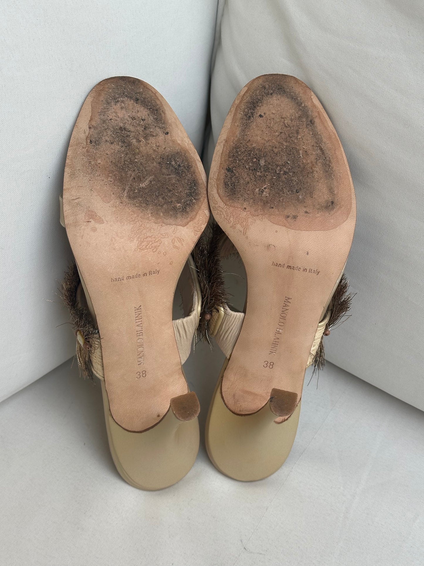 Manolo Blahnik Fringe Heels (38)