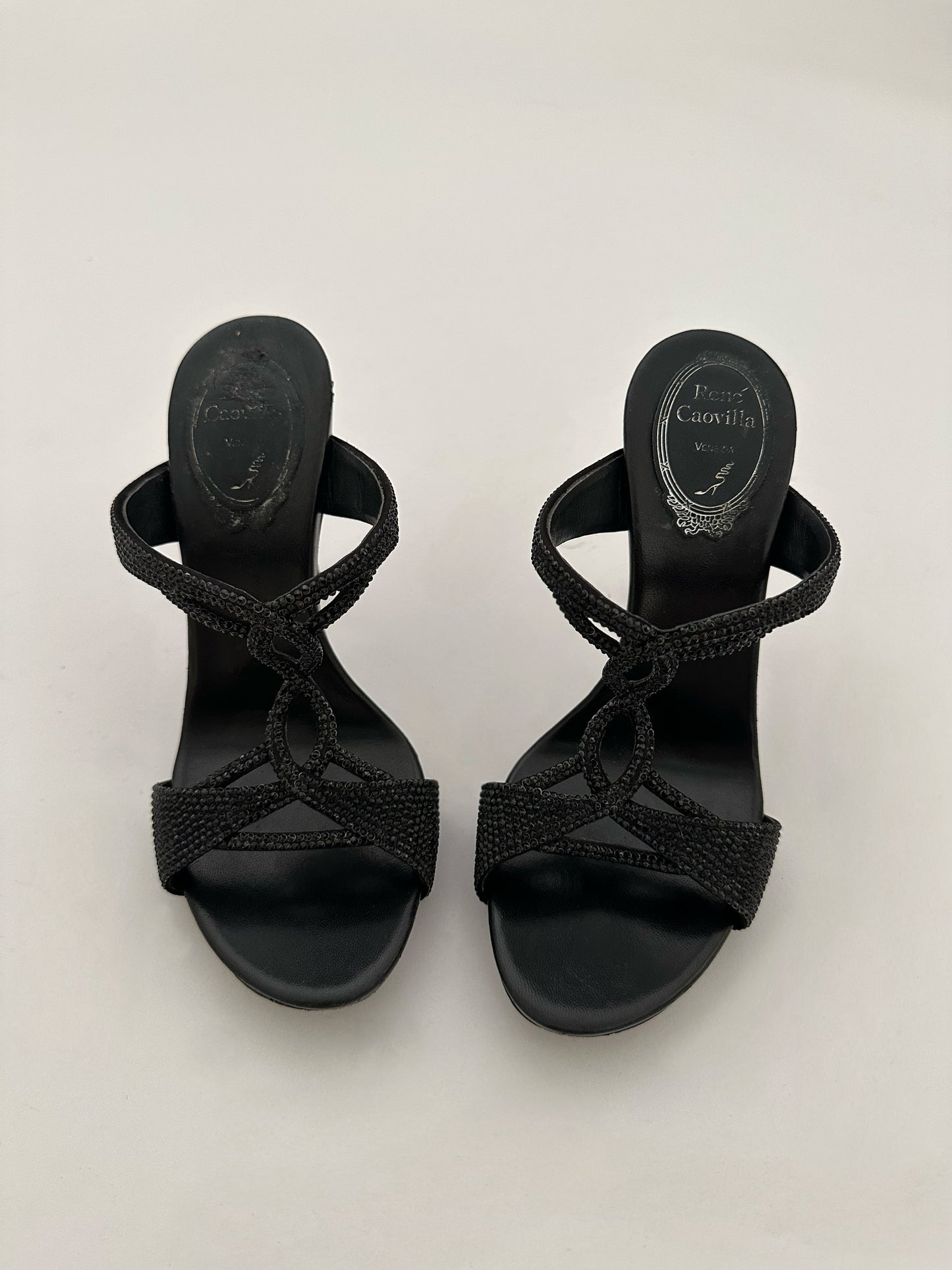 René Caovilla Heels with Rhinestones (36) Full set