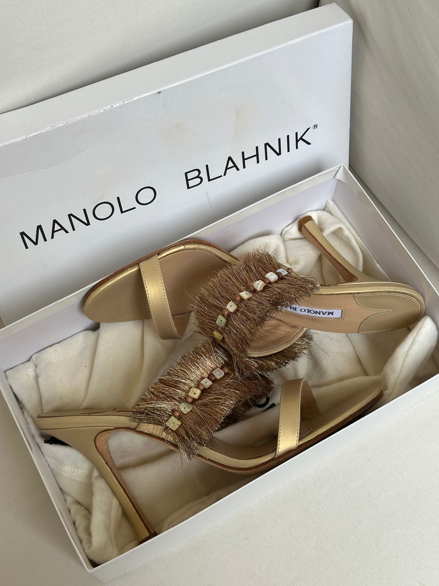 Manolo Blahnik Fringe Heels (38)