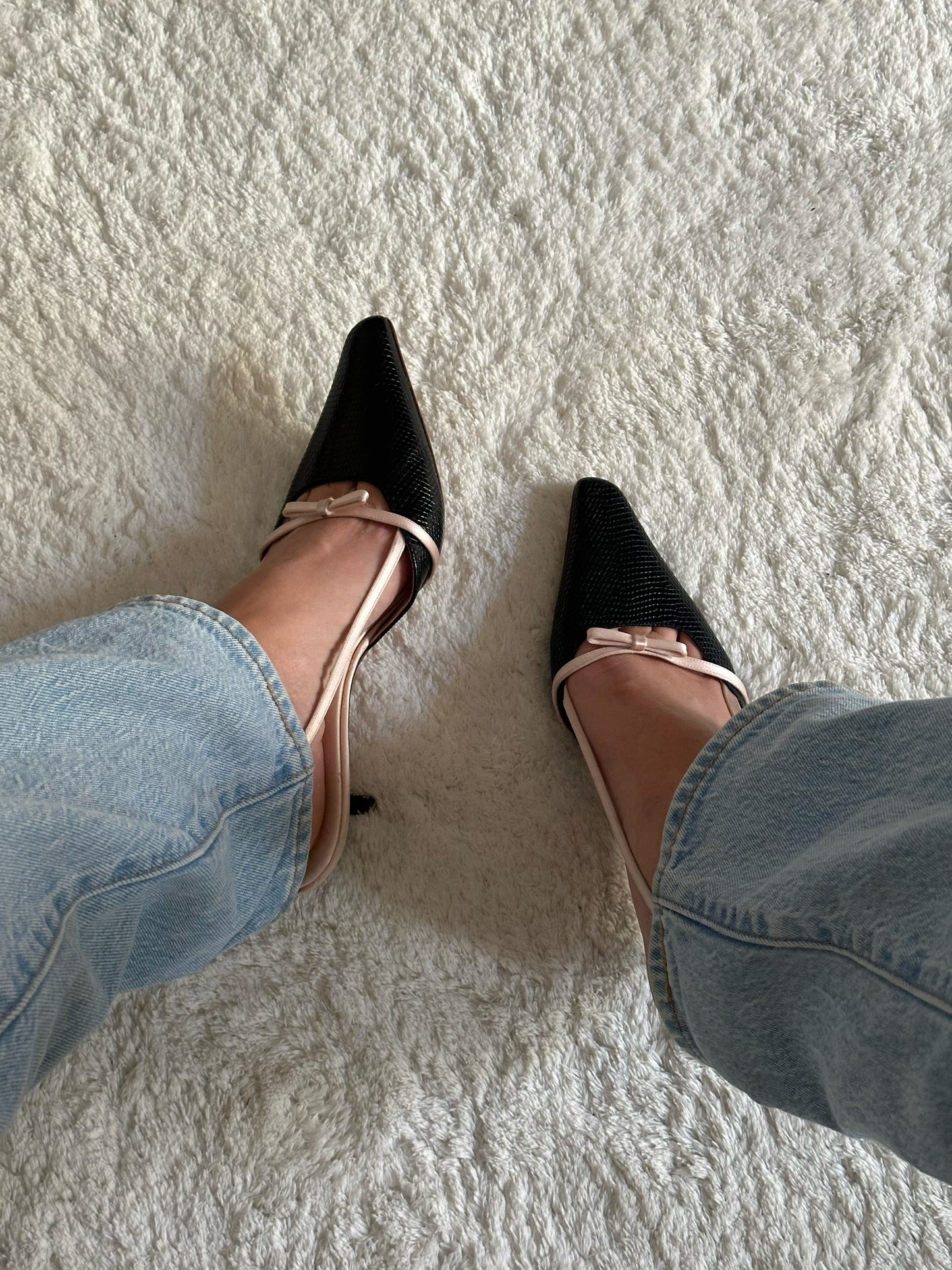 Valentino Garavani Slingback Bow Kitten Heels (39)
