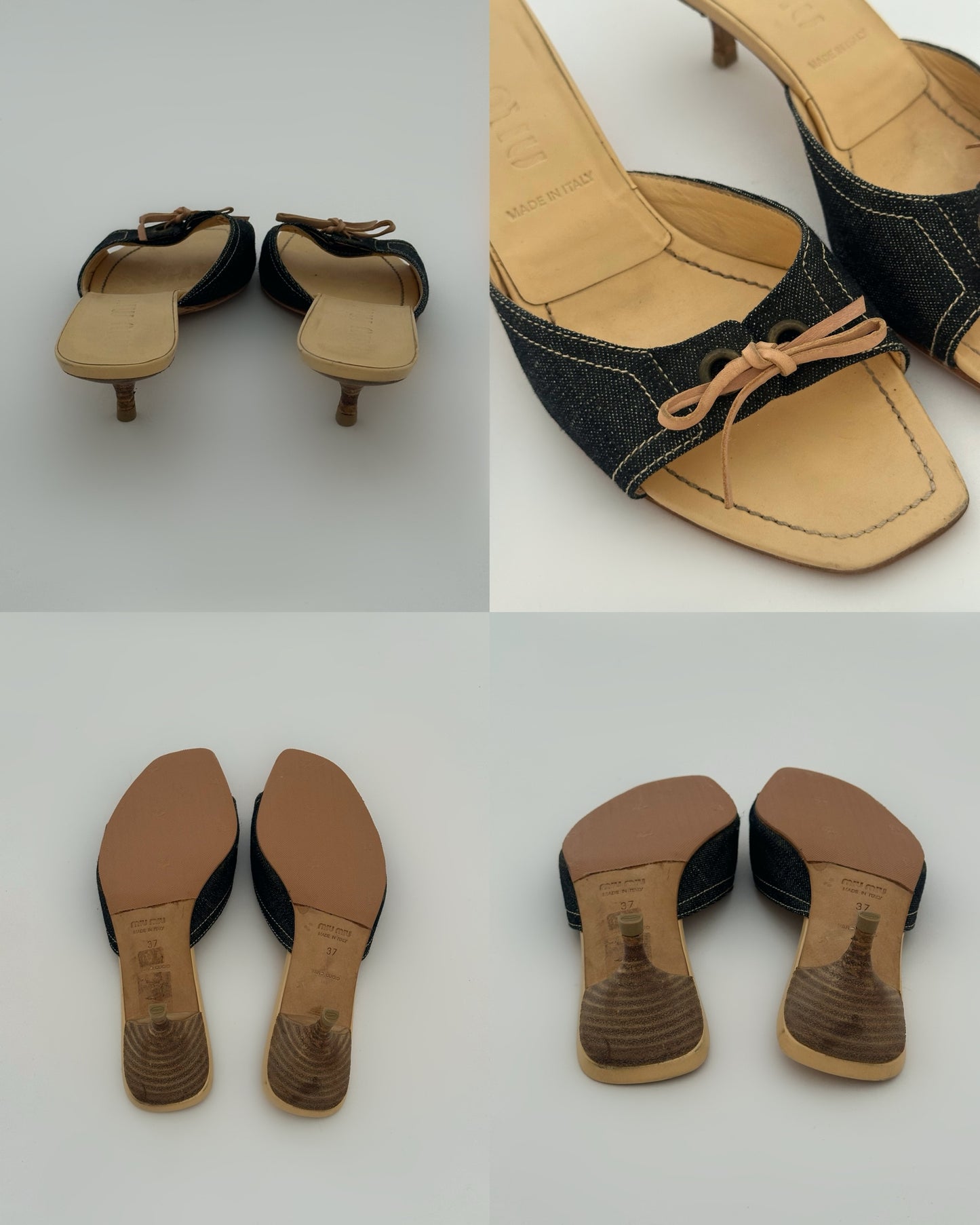 Miu Miu Denim Kitten Heels (37)