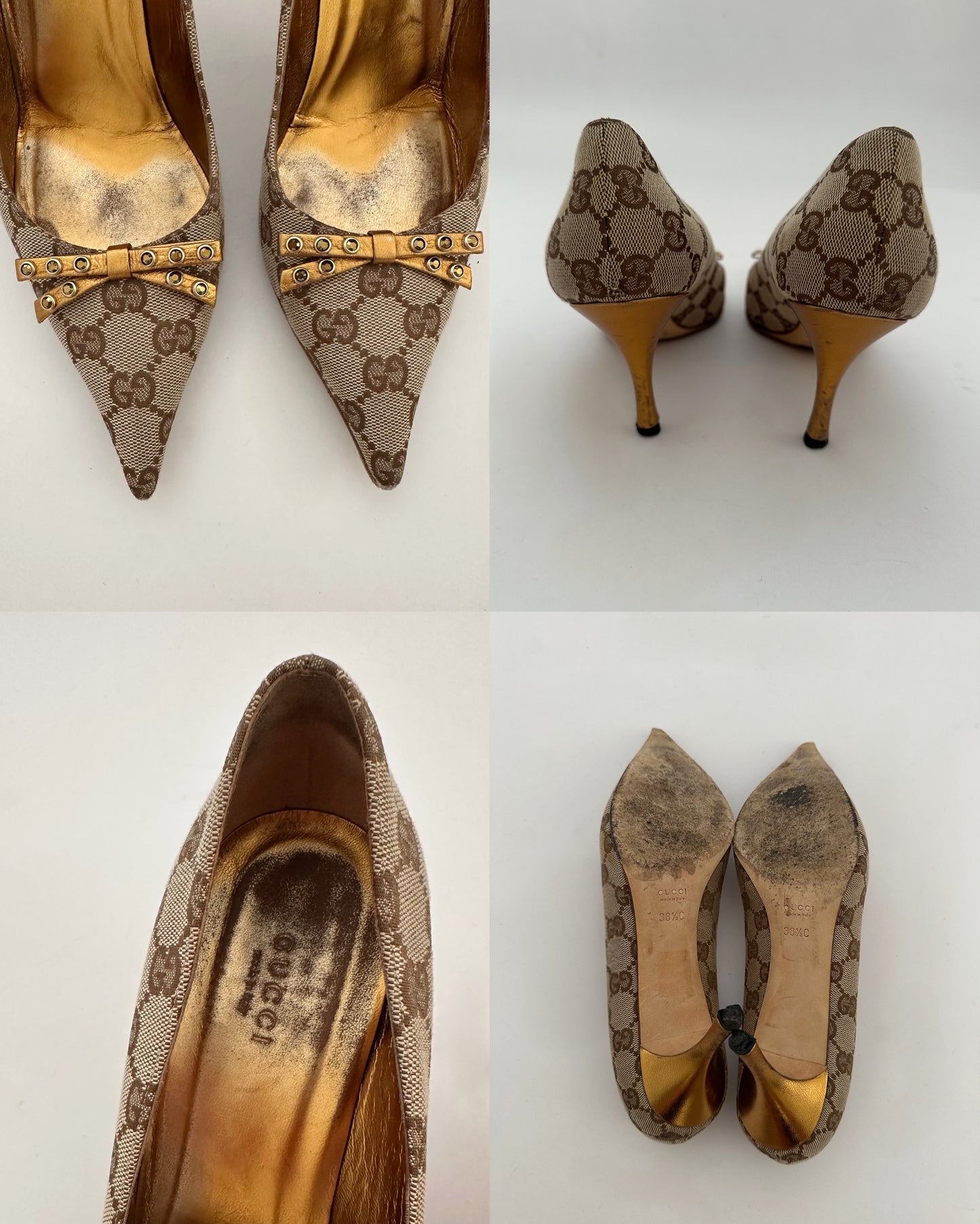 Gucci Monogram Heels (38,5)