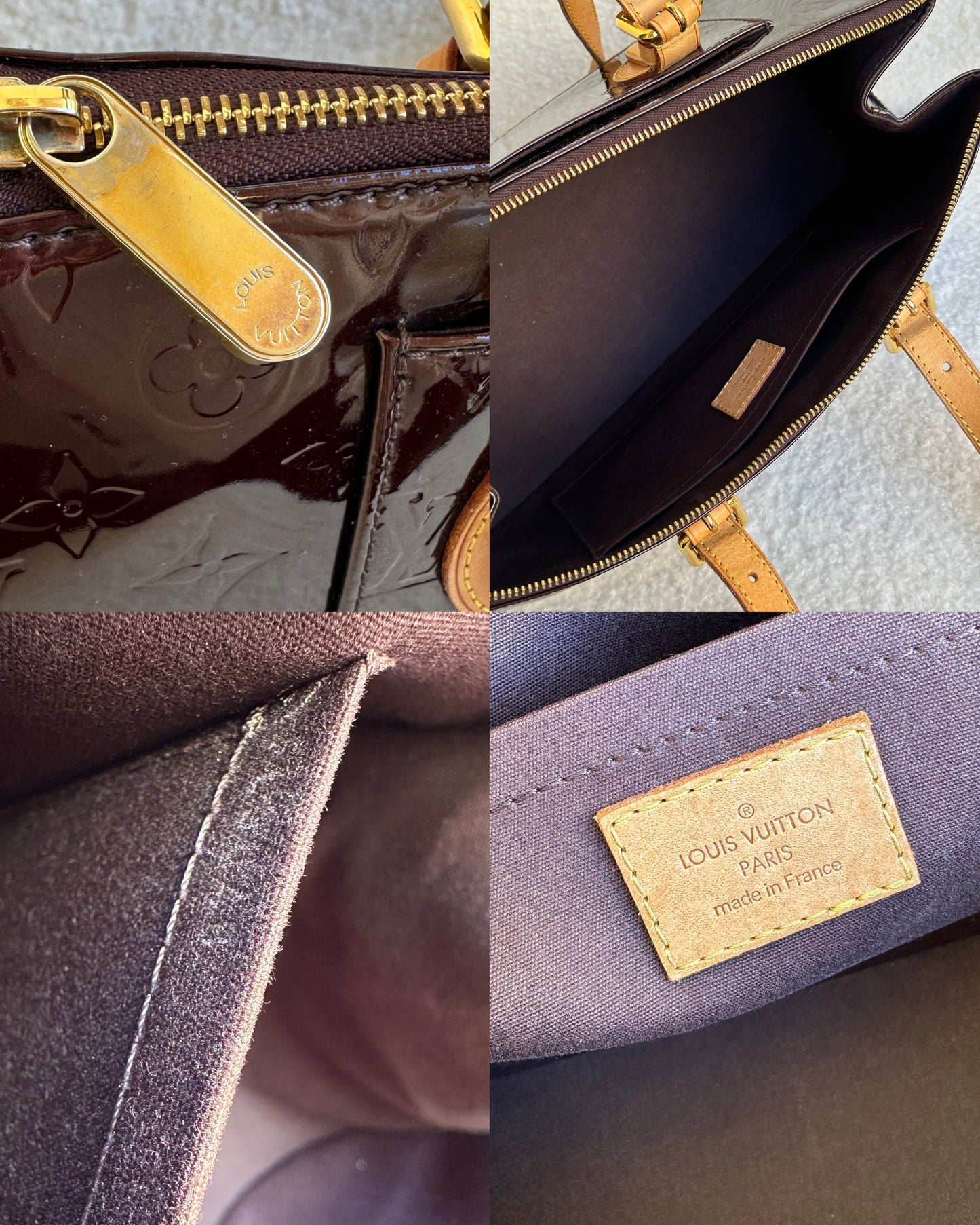Louis Vuitton Vernis Rosewood Avenue Amarante Bag