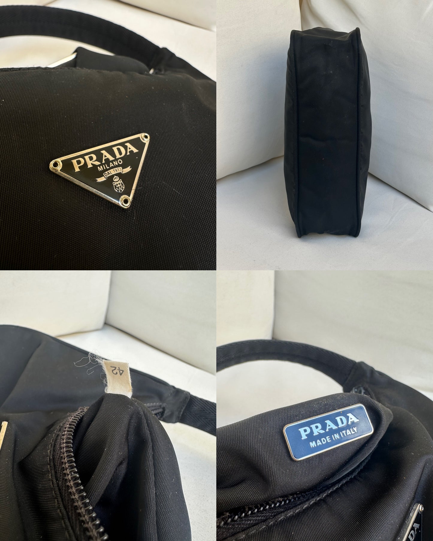 Prada Tessuto Hobo Nylon Bag
