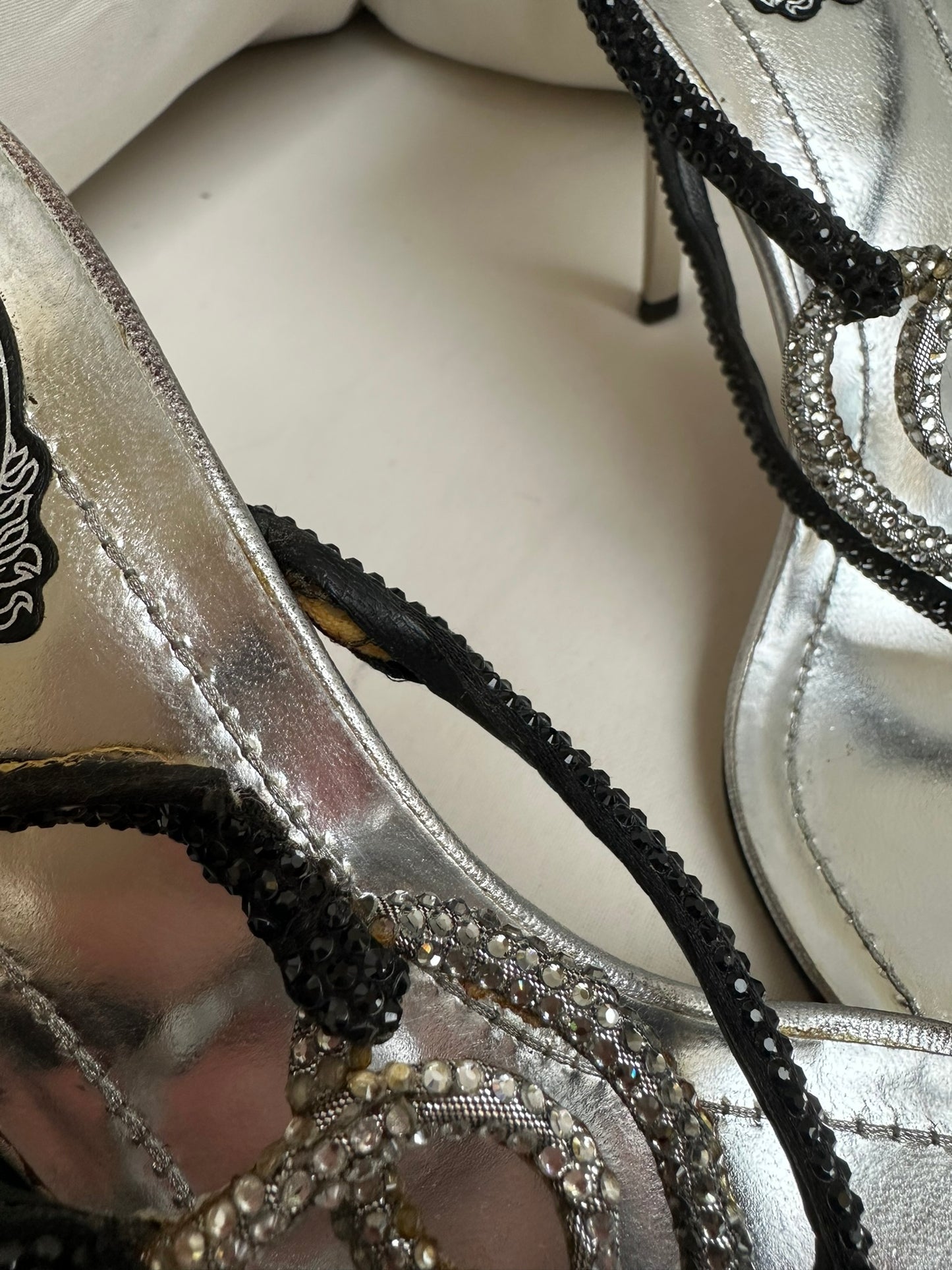 Rene Caovilla Snake Heels (38)