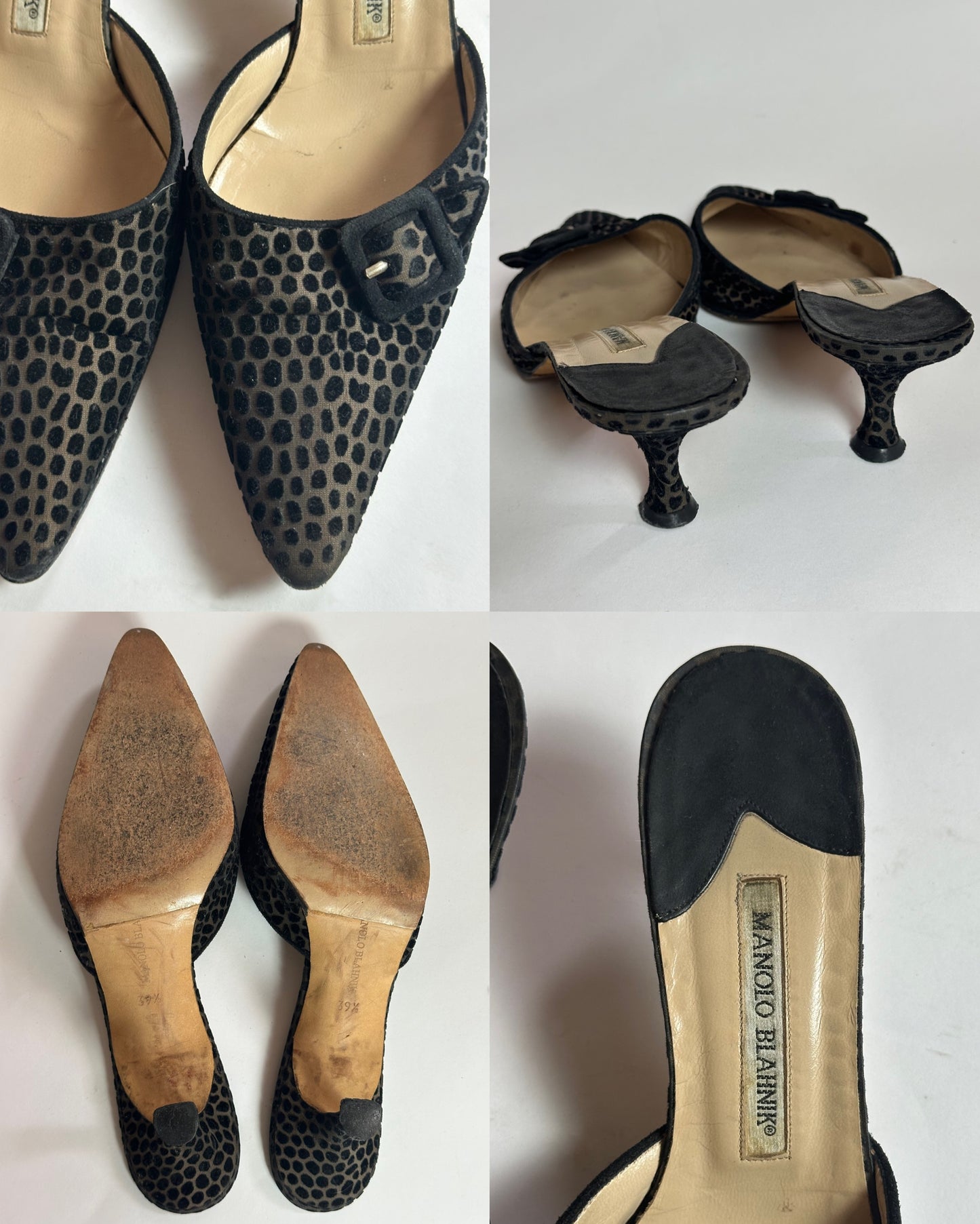 Manolo Blahnik Velvet Mules (39,5)