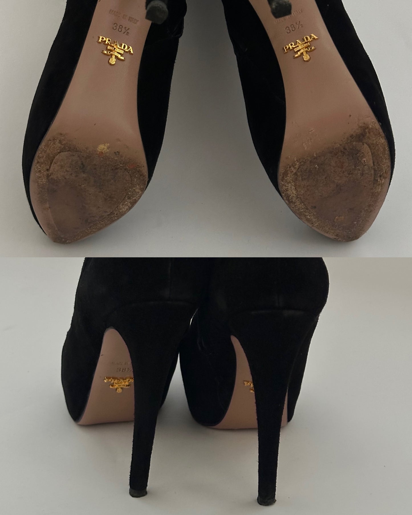 Prada Suede Leather Boots (38,5)