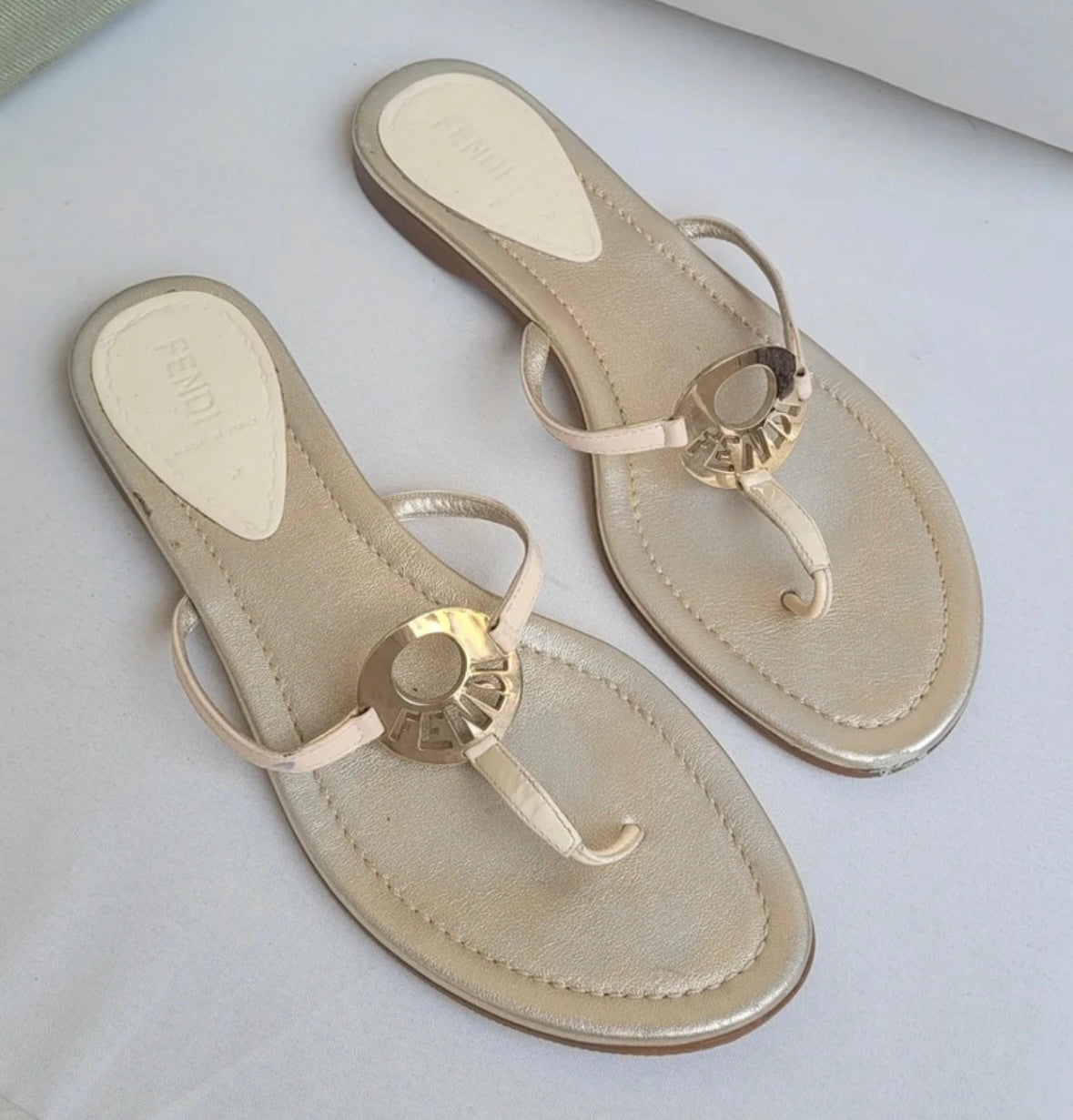 Fendi Logo Sandals (38)