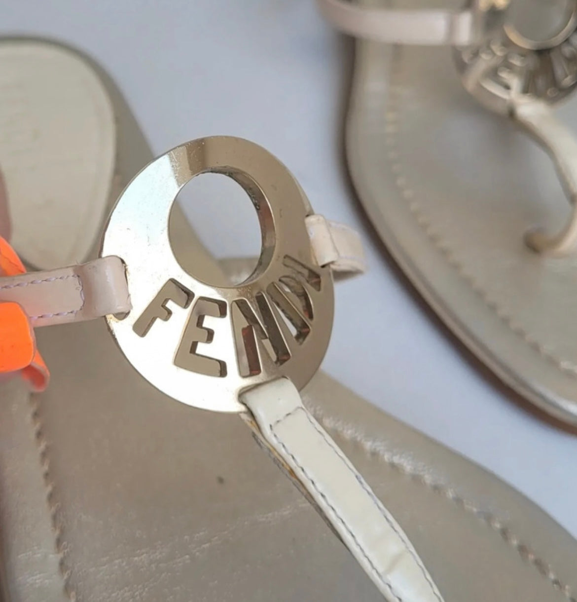 Fendi Logo Sandals (38)