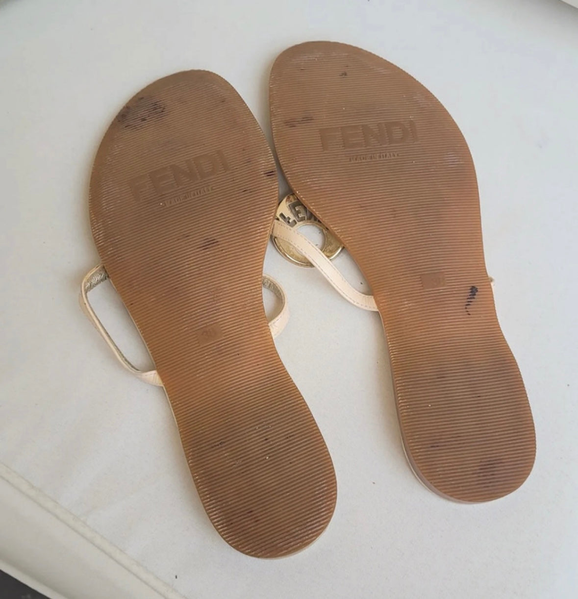 Fendi Logo Sandals (38)