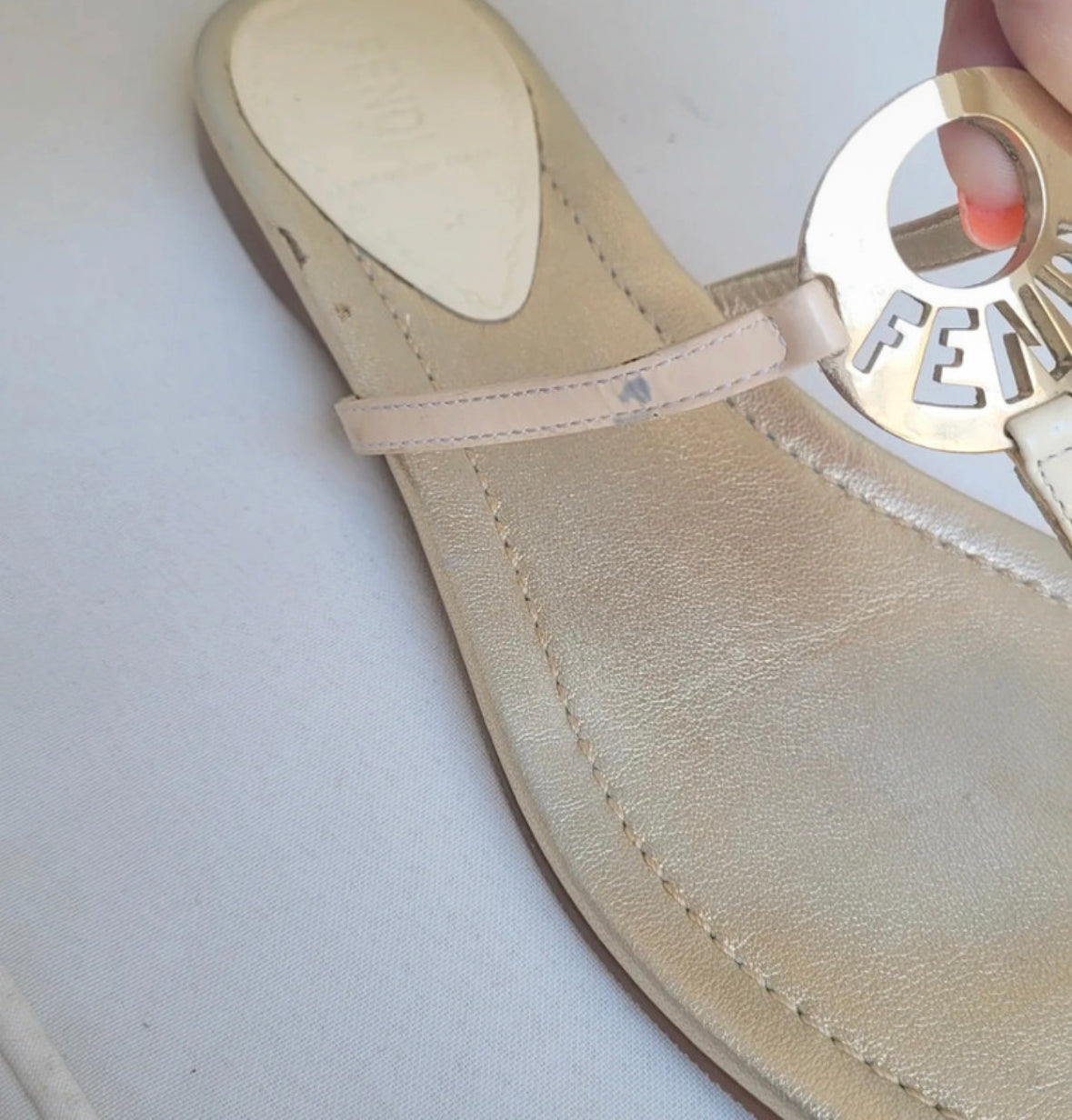 Fendi Logo Sandals (38)