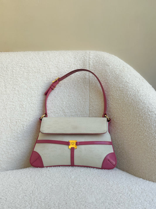 MCM Pink Monogram Pochette
