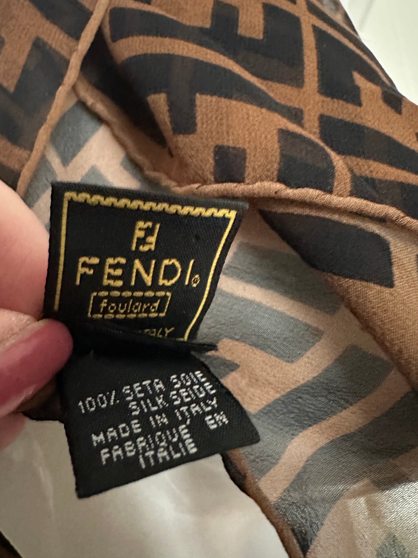 Fendi Monogram Silk Scarf