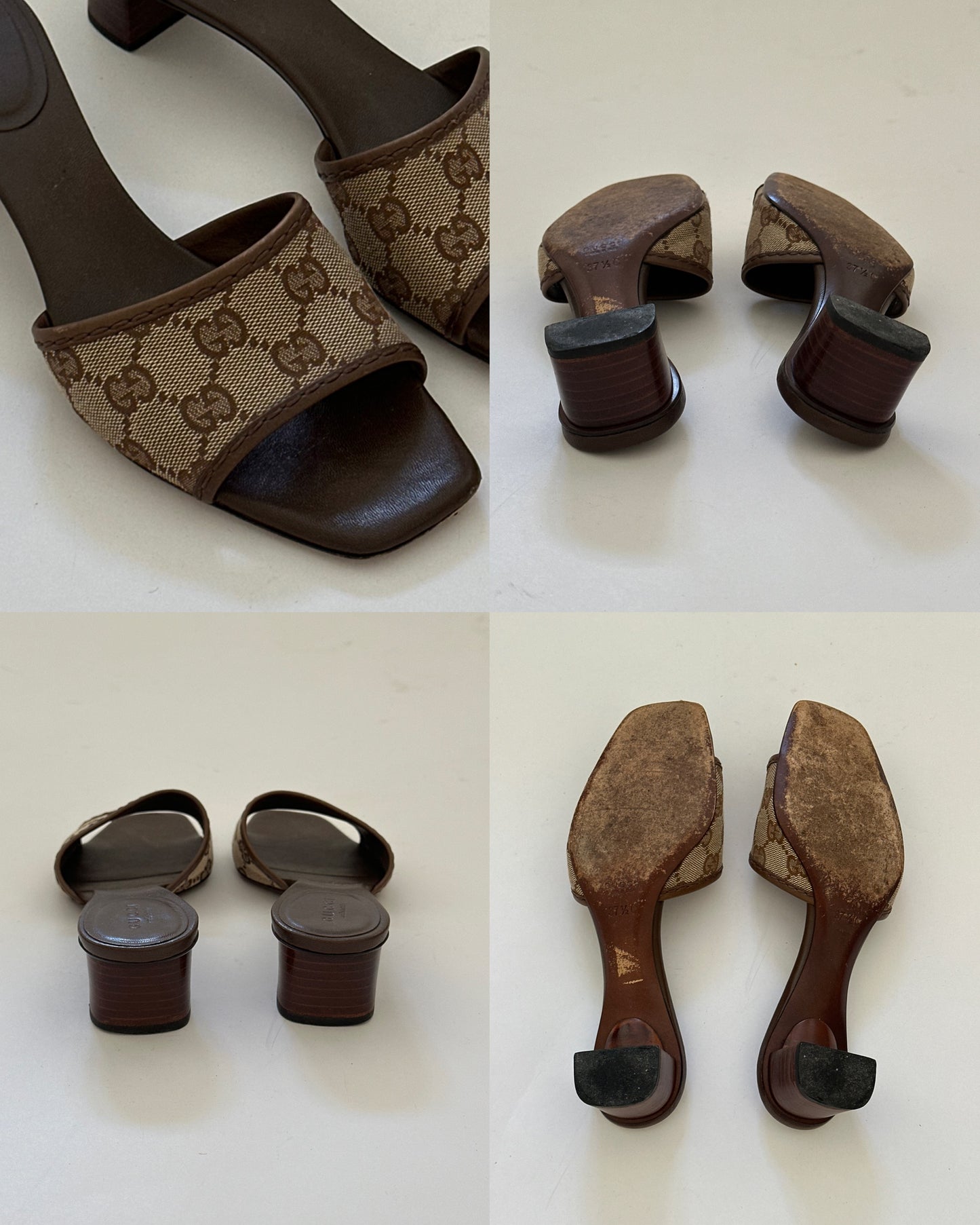 Gucci Monogram Mules (37,5)