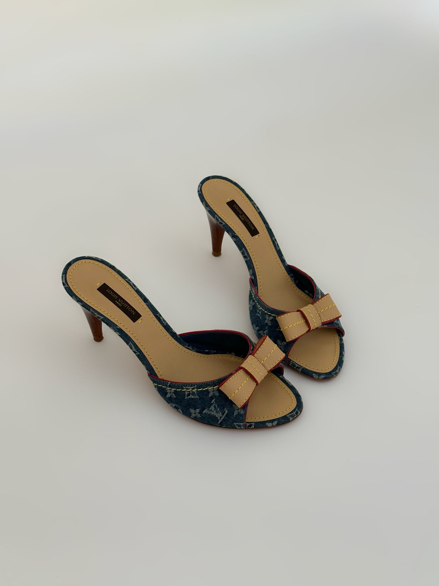 Louis Vuitton Denim Mules (38)