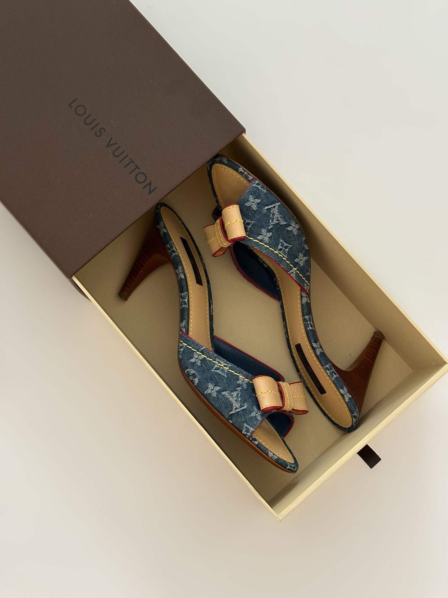Louis Vuitton Denim Mules (38)