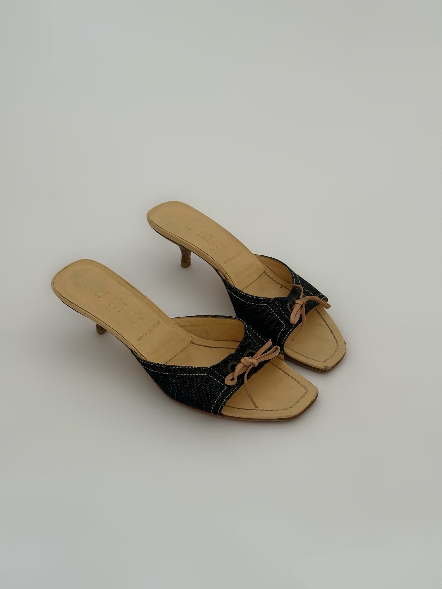 Miu Miu Denim Kitten Heels (37)