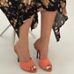 Prada Coral Flower Heels (36)