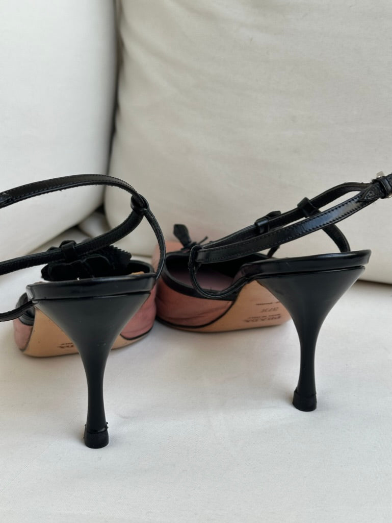 Prada Flower Slingback Pumps (37,5)