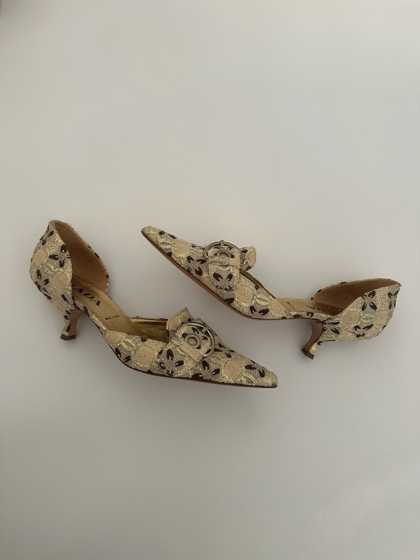 Prada Buckle Kitten Heels (37)