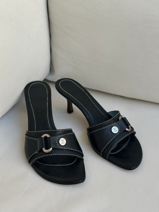 Celine Leather Mules (38)