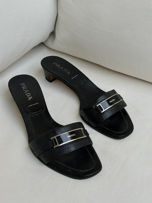 Prada Leather Mules (37/38,5)