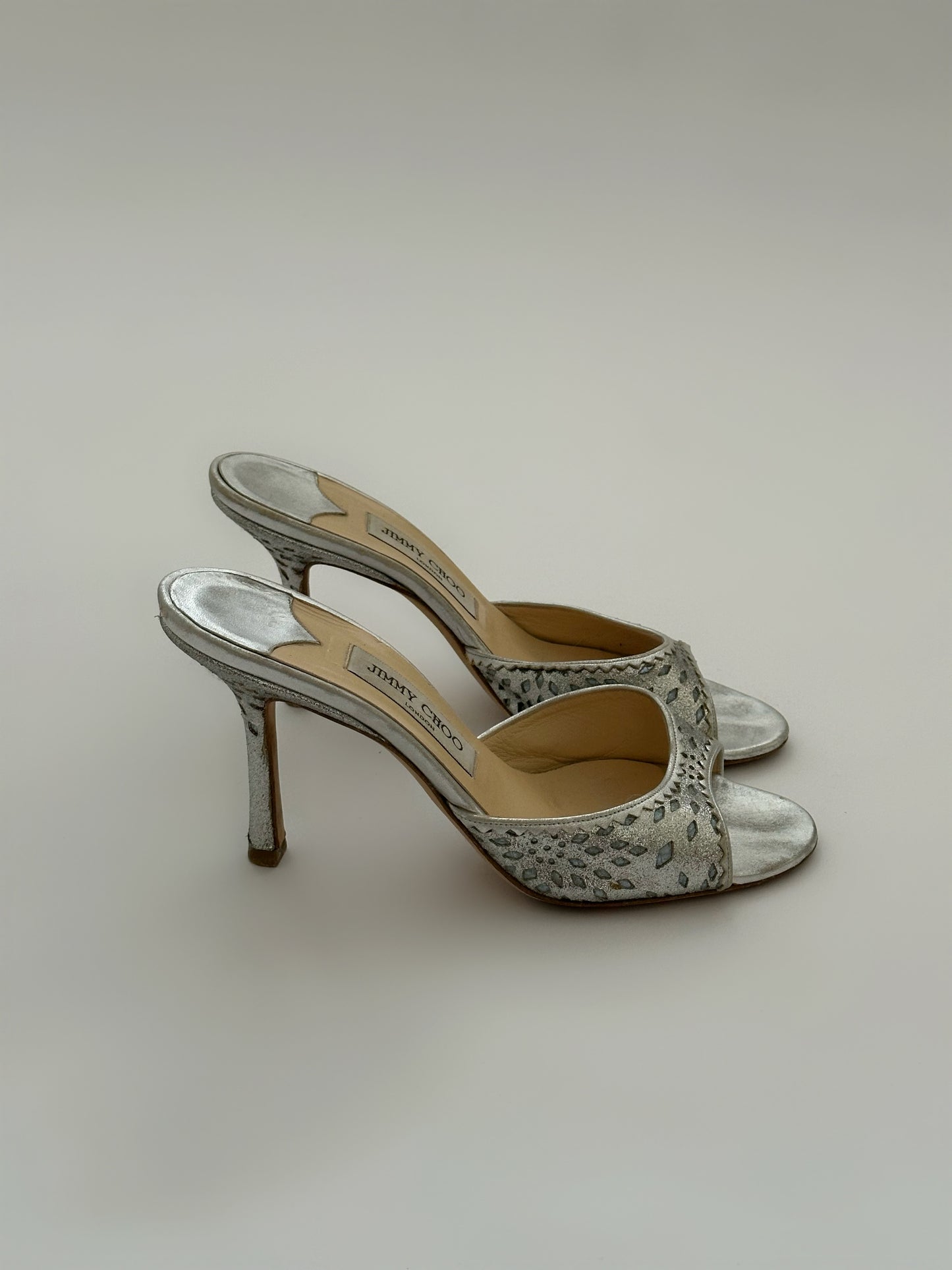Jimmy Choo Silver High Heels (38,5)
