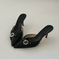 Gucci Logo Leather Mules (39,5)
