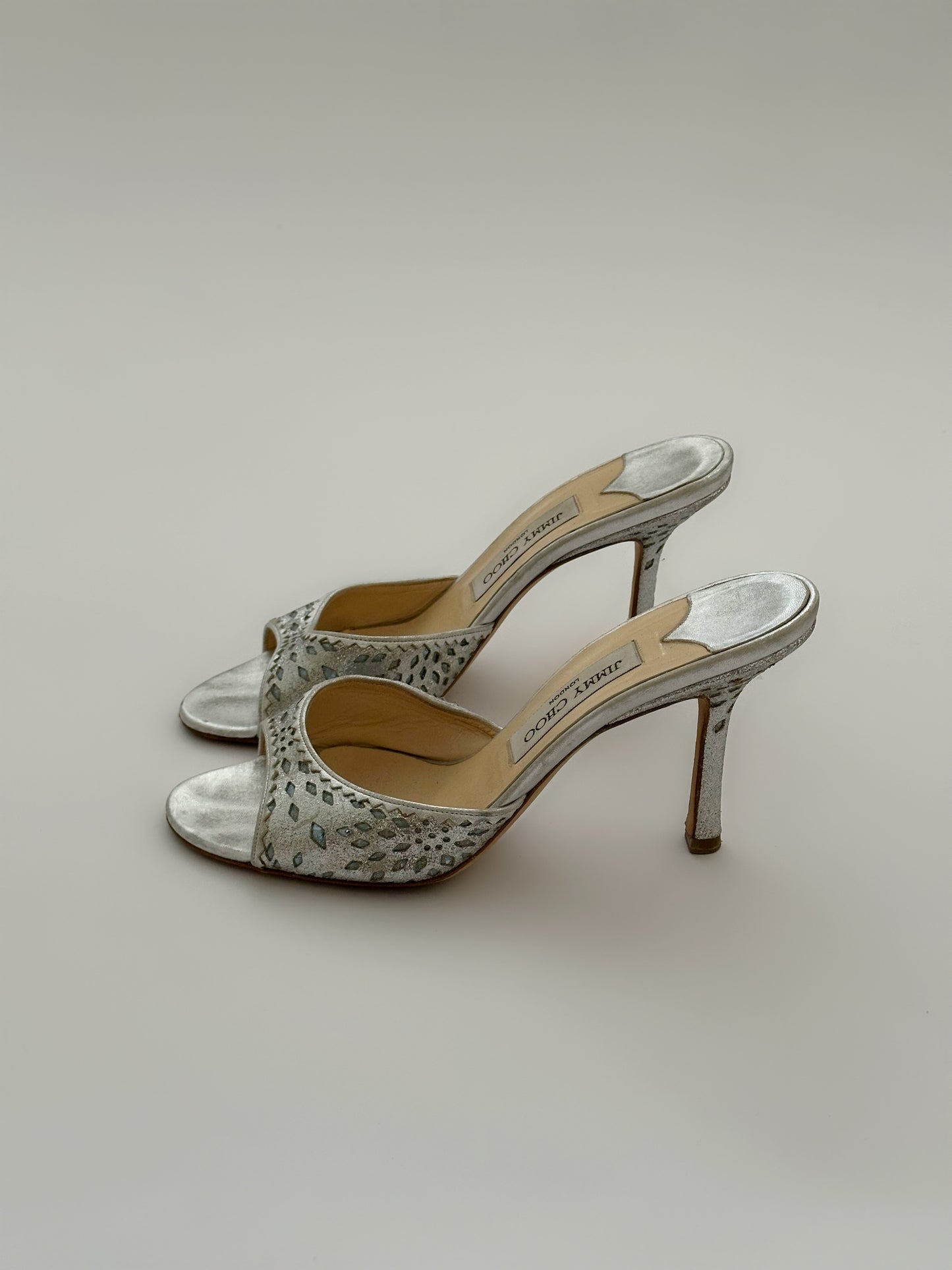 Jimmy Choo Silver High Heels (38,5)