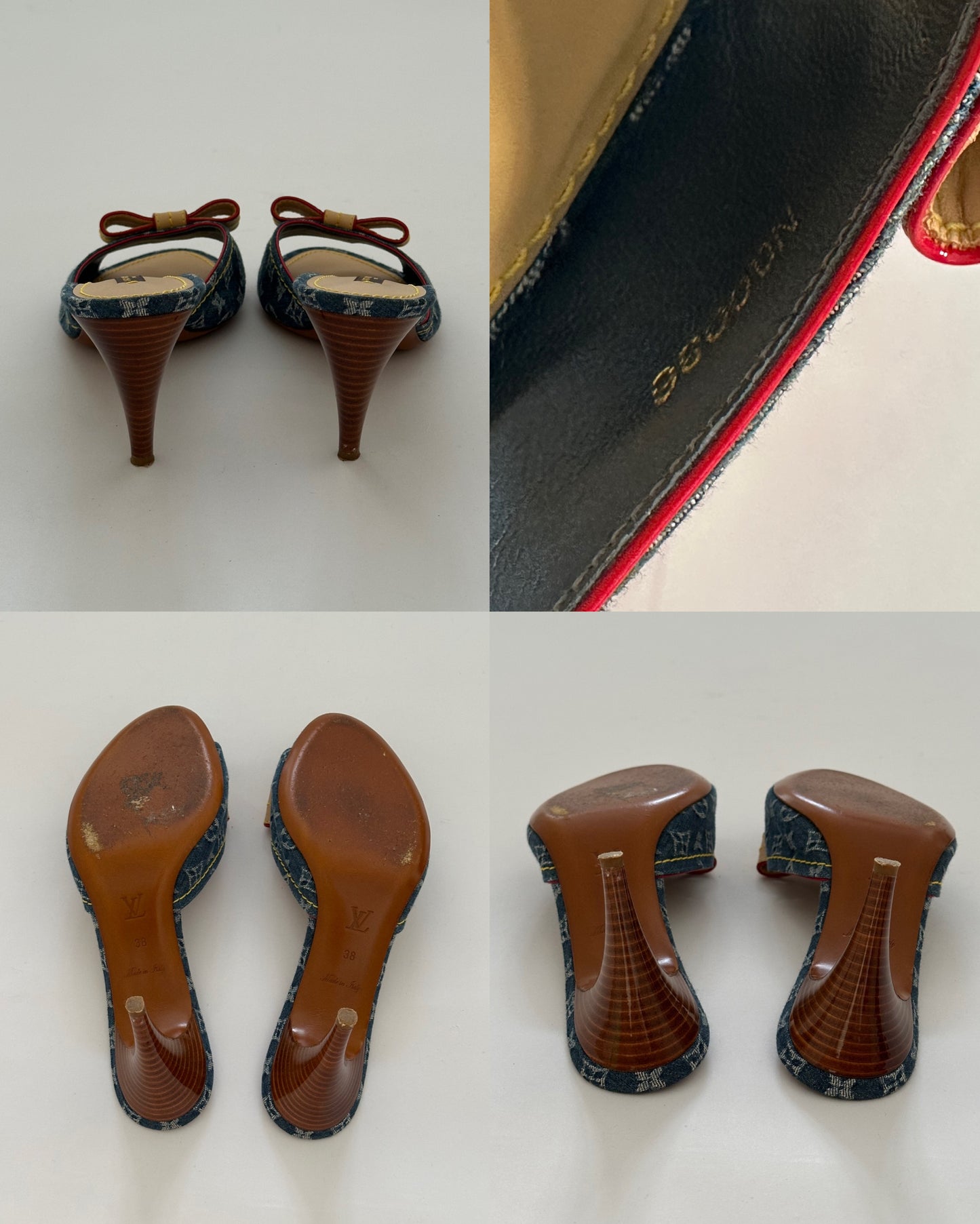 Louis Vuitton Denim Mules (38)