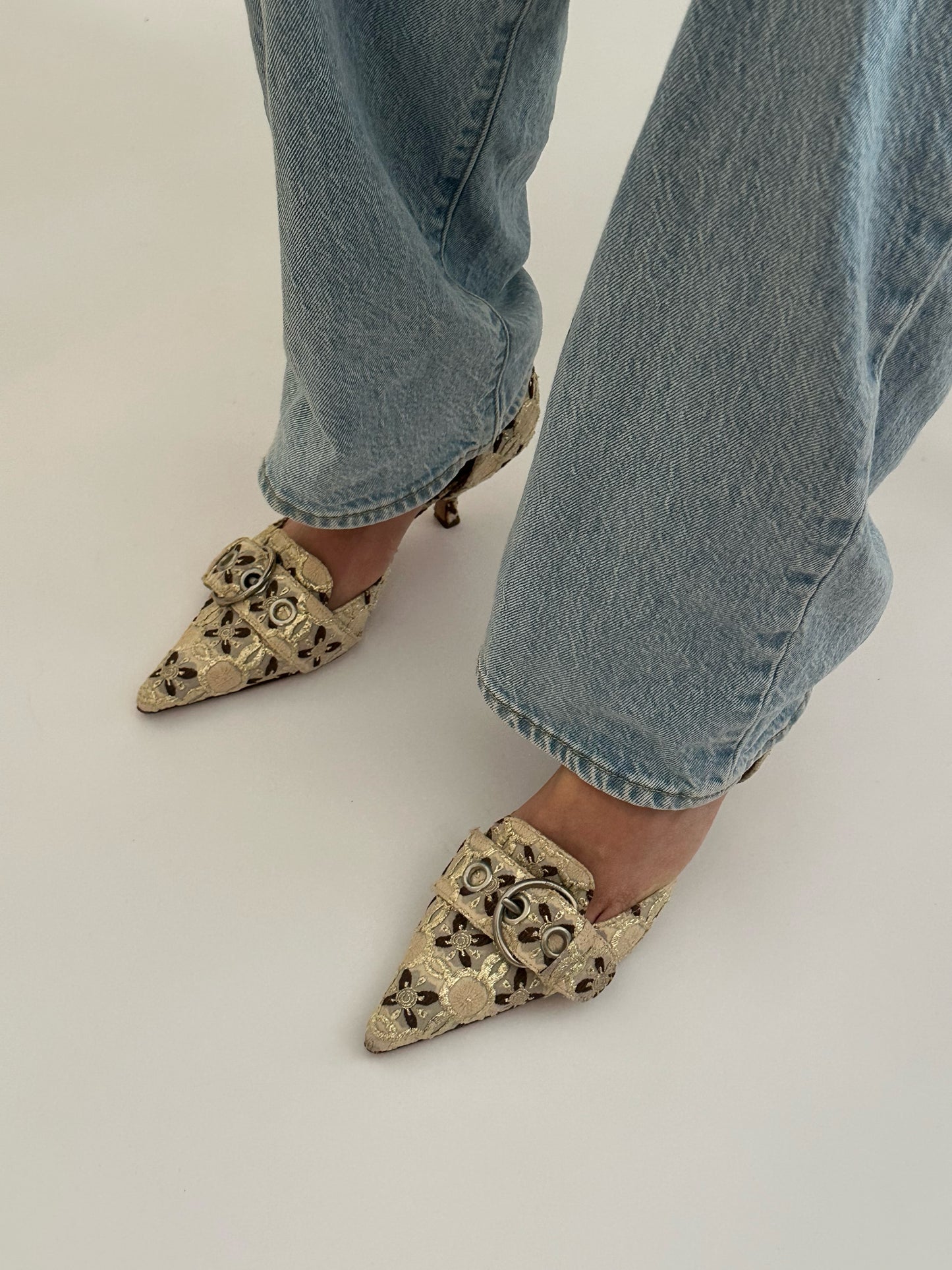 Prada Buckle Kitten Heels (37)