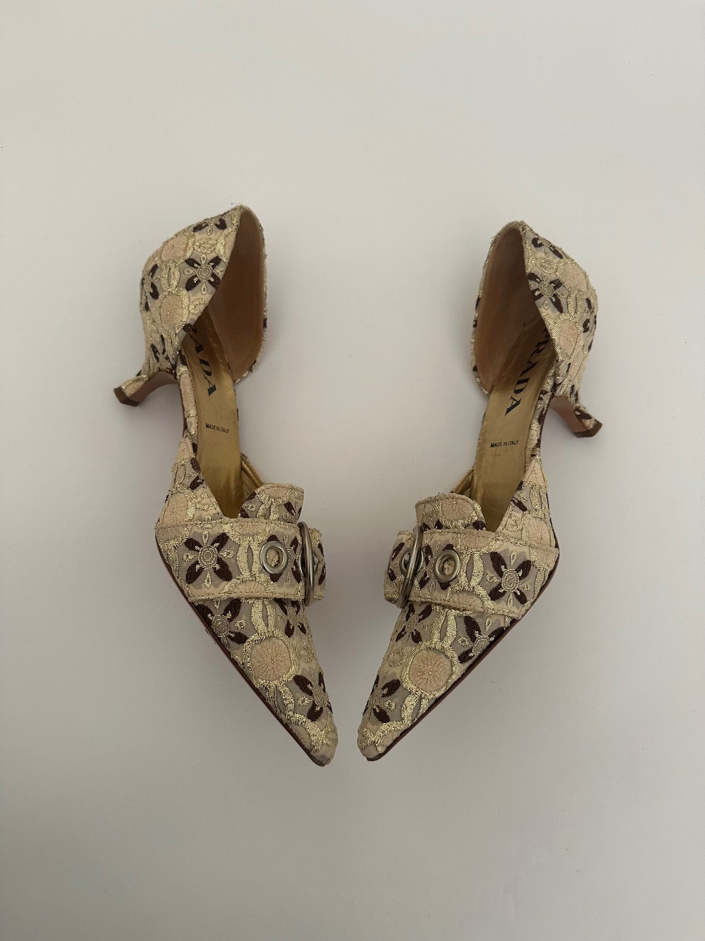 Prada Buckle Kitten Heels (37)