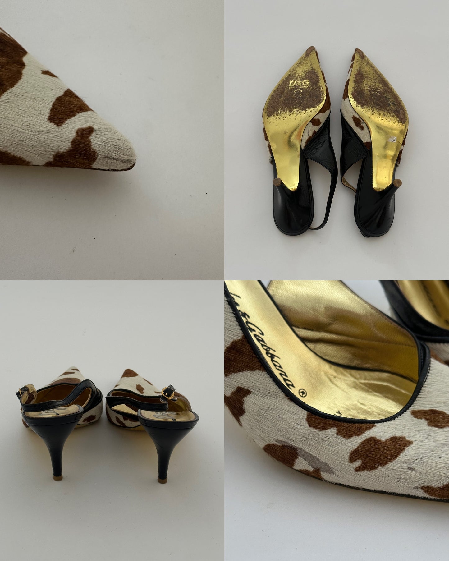 Dolce&Gabbana Cow Slingback Pumps (40)