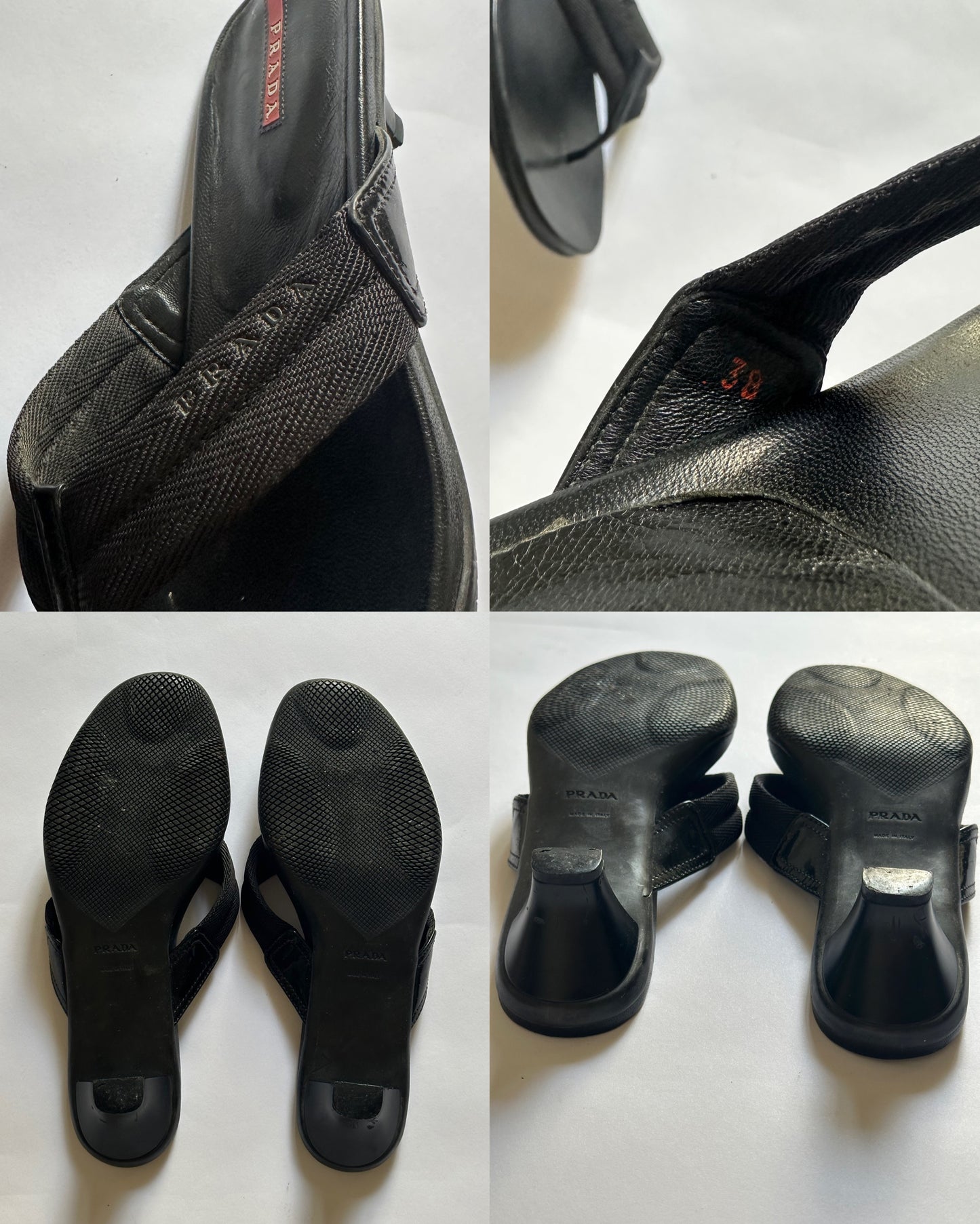 Prada Thong Kitten Heels (38)