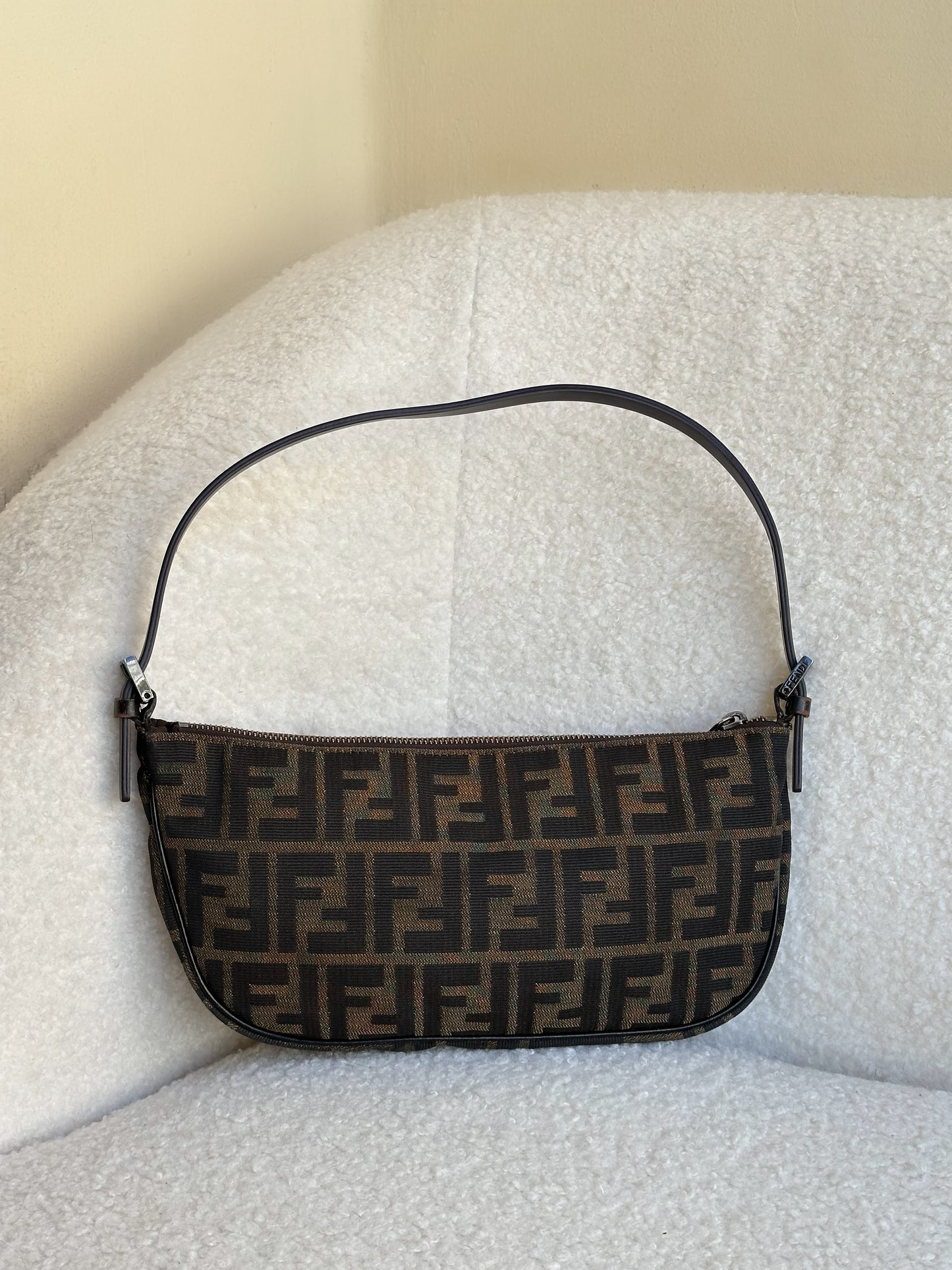 Fendi Zucca Half Moon Pochette