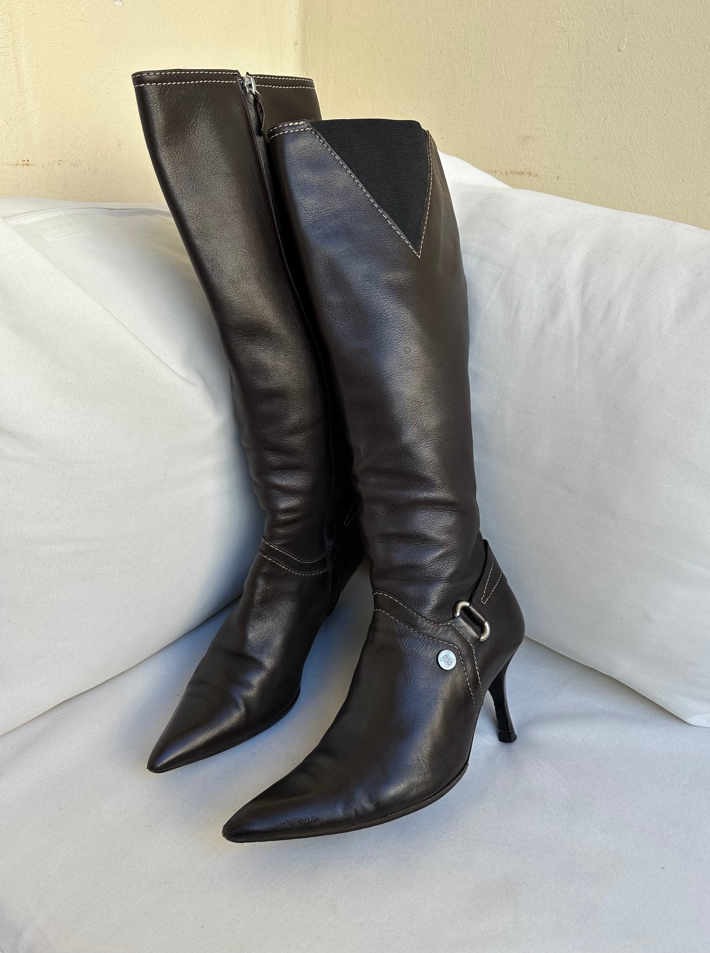 Celine Leather Boots (38)