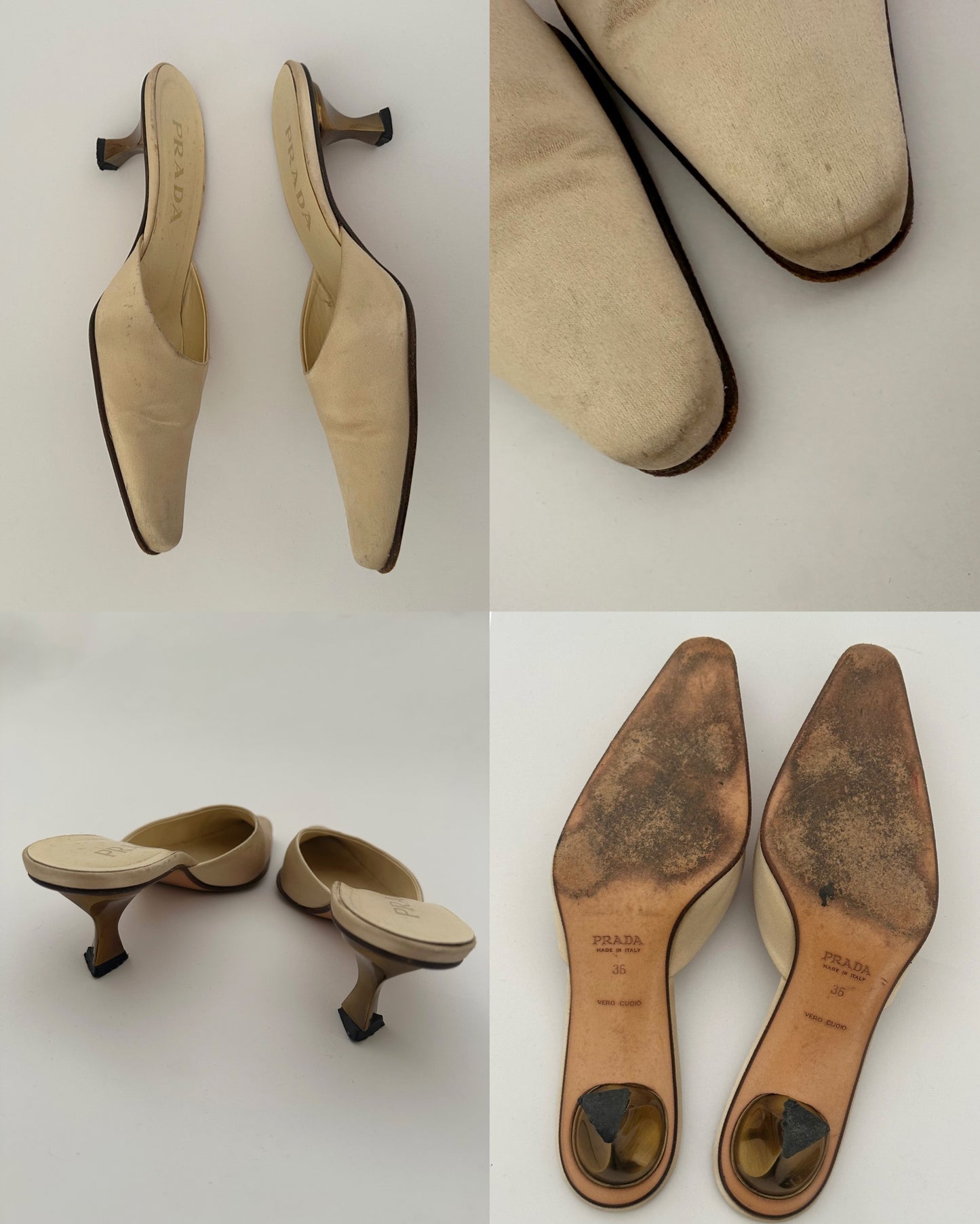 Prada Satin Mules (36)