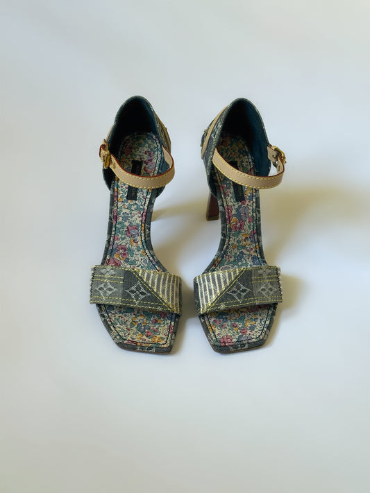 Louis Vuitton Denim Heels (37)