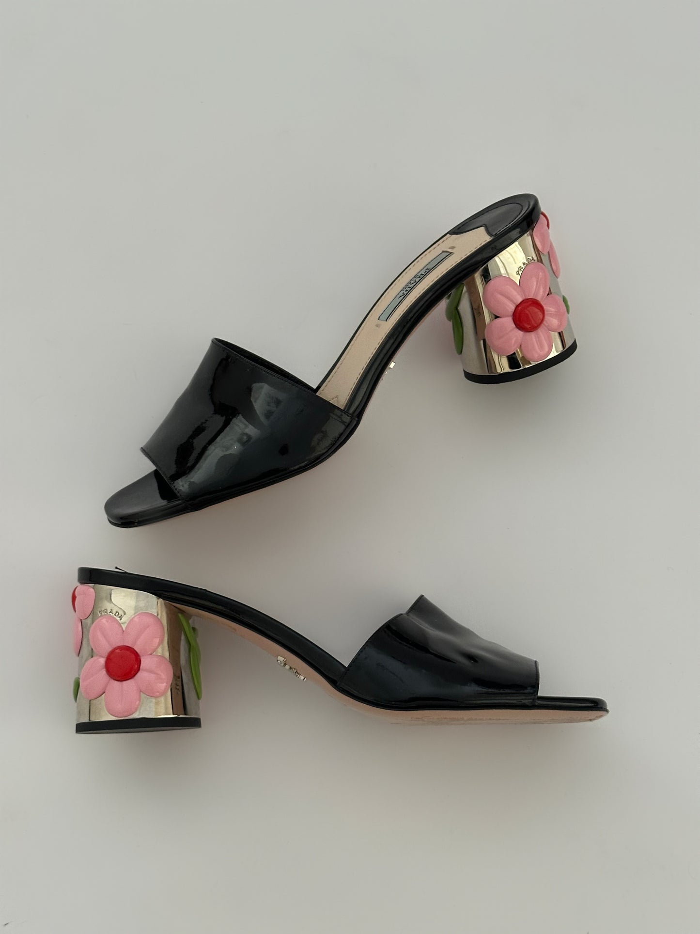 Prada Flower Mules (38,5)