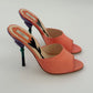 Prada Coral Flower Heels (36)