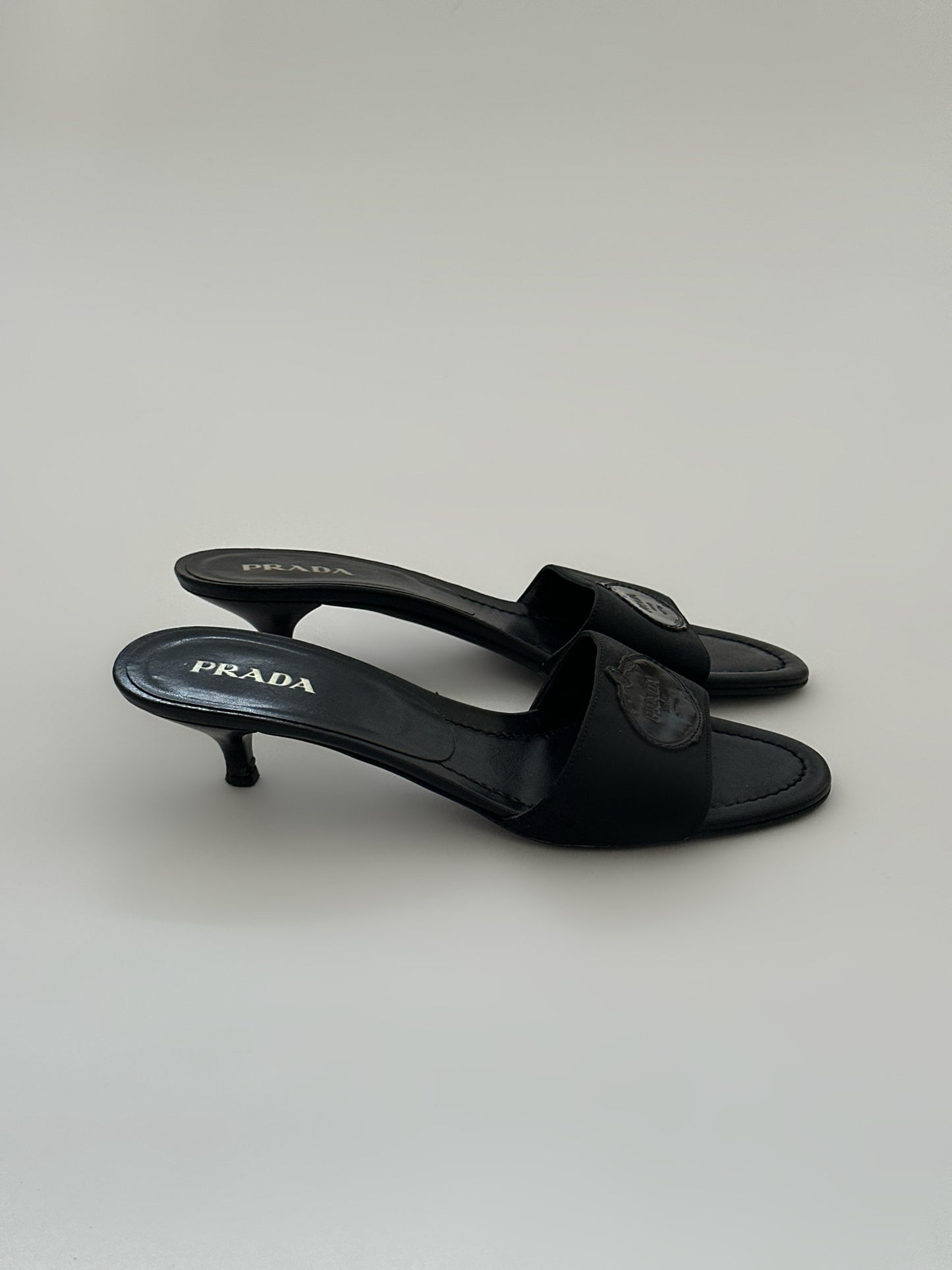 Prada Logo Kitten Heels (39)