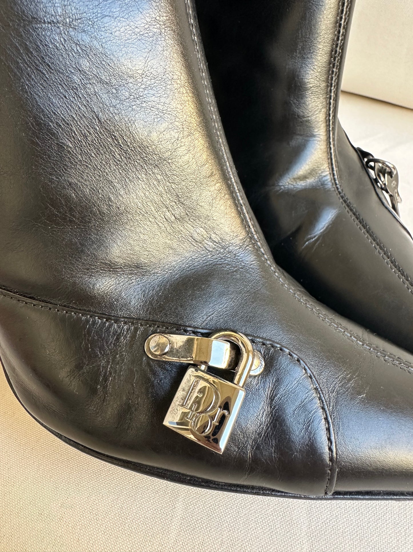 Dior Key&Lock Leather Boots (38/39)