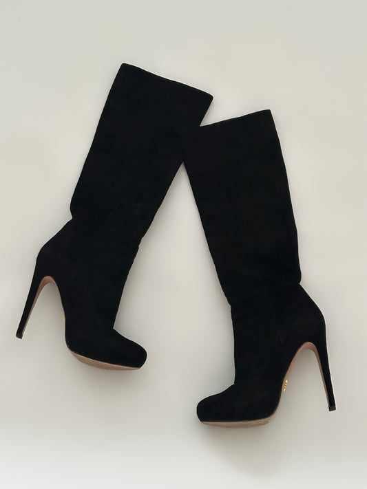 Prada Suede Leather Boots (38,5)