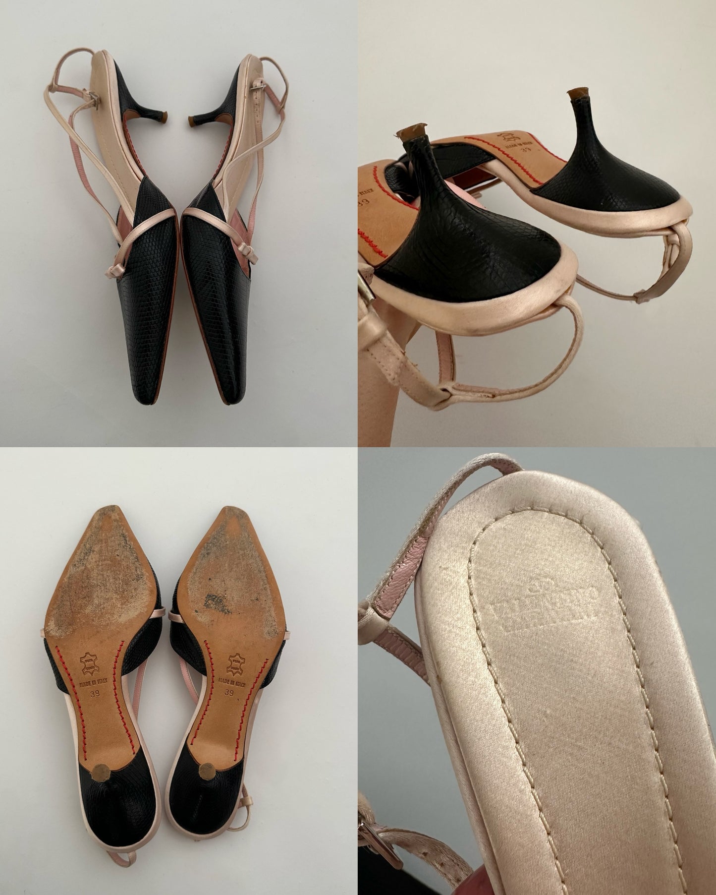 Valentino Garavani Slingback Bow Kitten Heels (39)