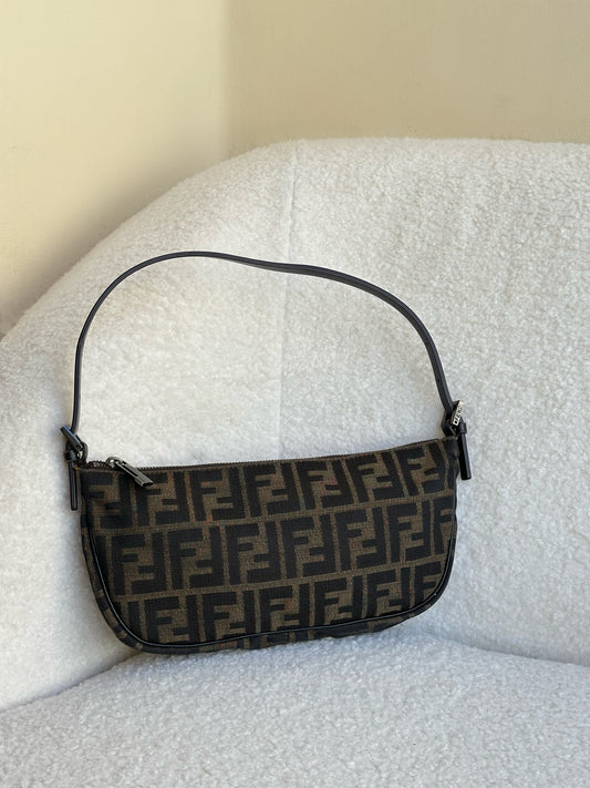 Fendi Zucca Half Moon Pochette